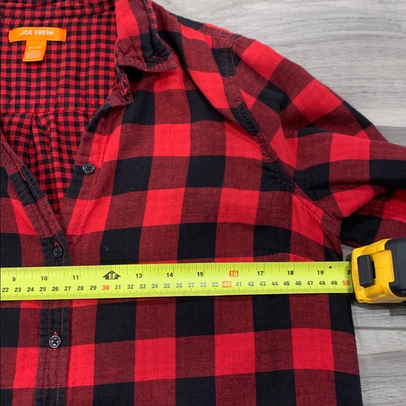 Joe Fresh buffalo plaid button down shirt (size M) - Picture 6 of 10